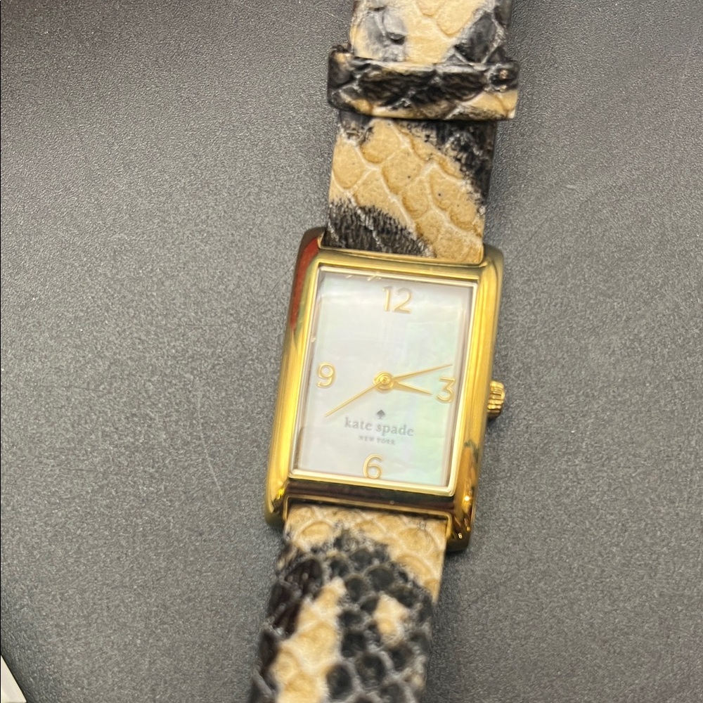 Kate Spade Gold Watch with Patterned Strap - Picture 5 of 6